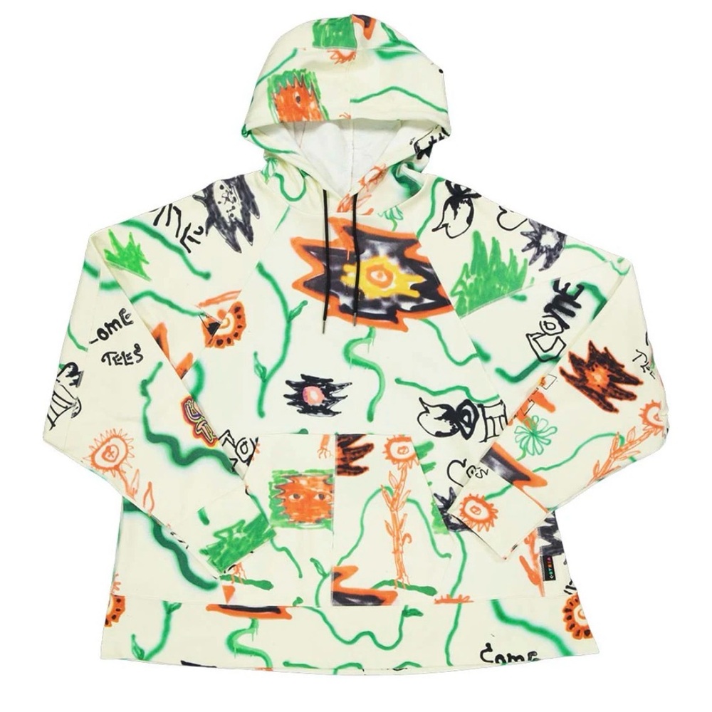 CONVERSE X COME TEES UNISEX FLORAL TRIANGLE HOODIE LIMITED EDITION- Size II-NWT
